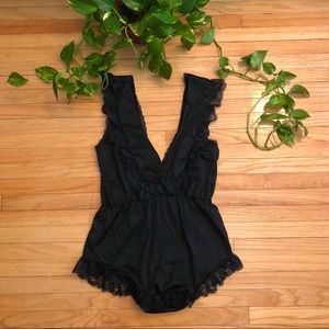 VINTAGE Lace Lingerie Romper | M